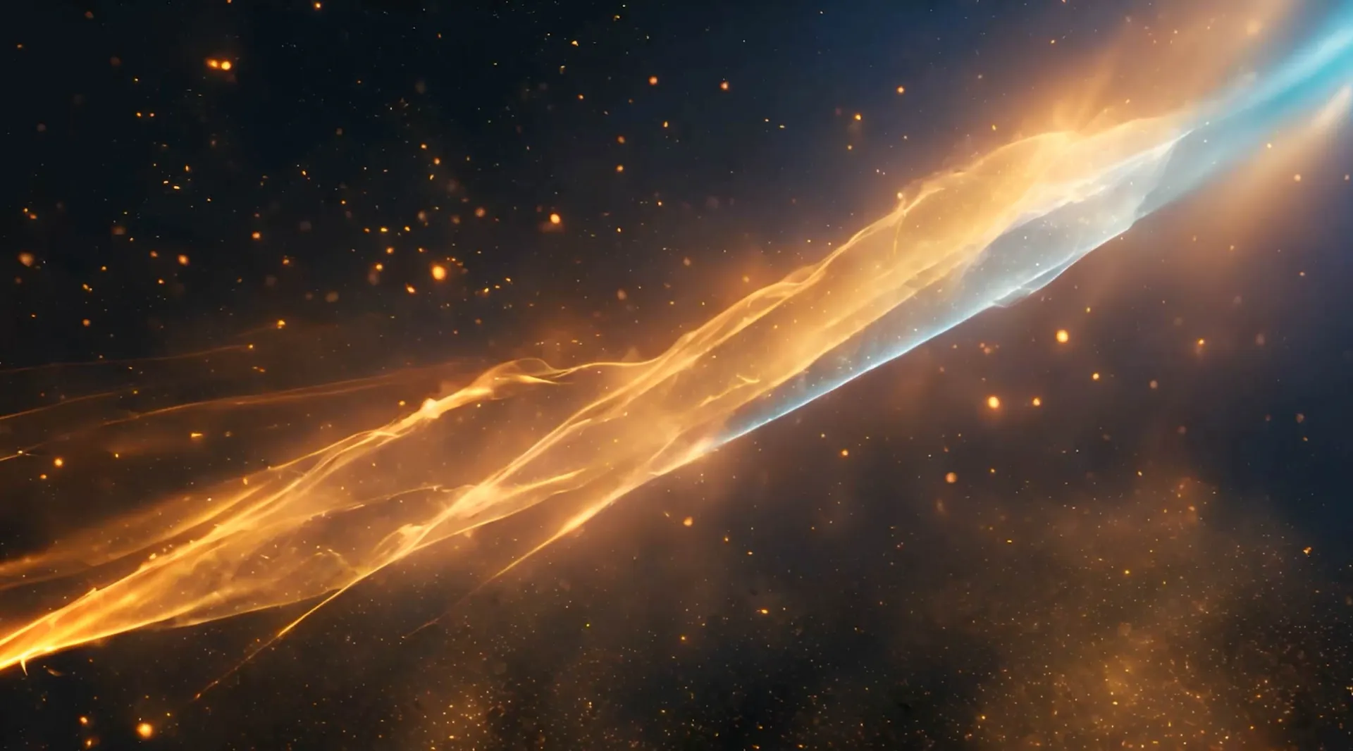 Fiery Comet Tail Celestial Stock Video Backdrop